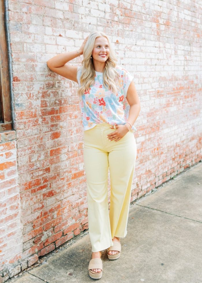 Multicolored Floral Knit Top - Image 5