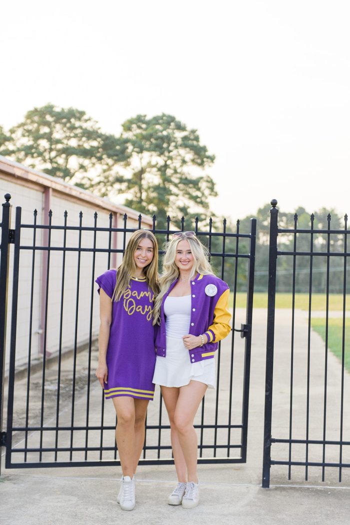 Purple Gameday Tinsel Knit Dress - Image 4