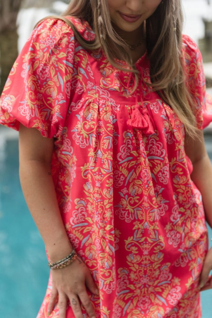 Coral Penny Busy Bee Dress - Image 3