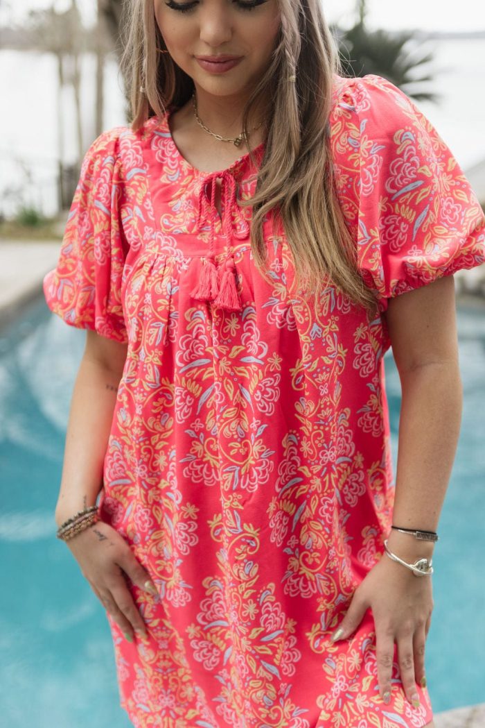Coral Penny Busy Bee Dress - Image 5