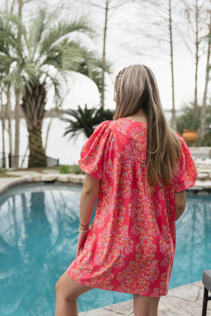 Coral Penny Busy Bee Dress - Image 2