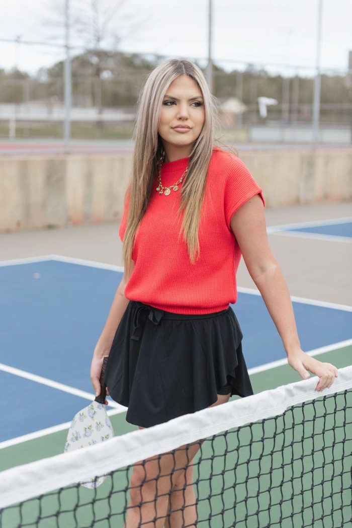 Tomato Banded Bottom Knit Top - Image 6