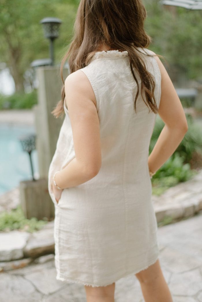 Lulu B Linen Frayed Hem Mini Dress - Image 2
