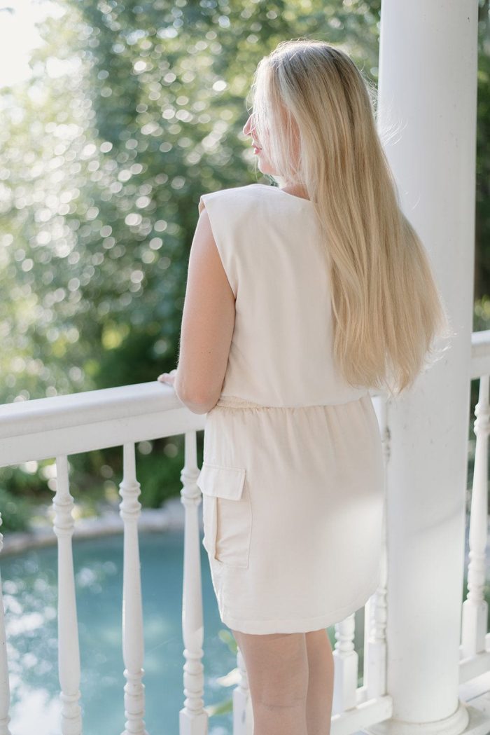 Oatmeal Drawstring Cargo Dress - Image 2