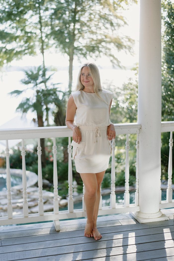 Oatmeal Drawstring Cargo Dress - Image 4